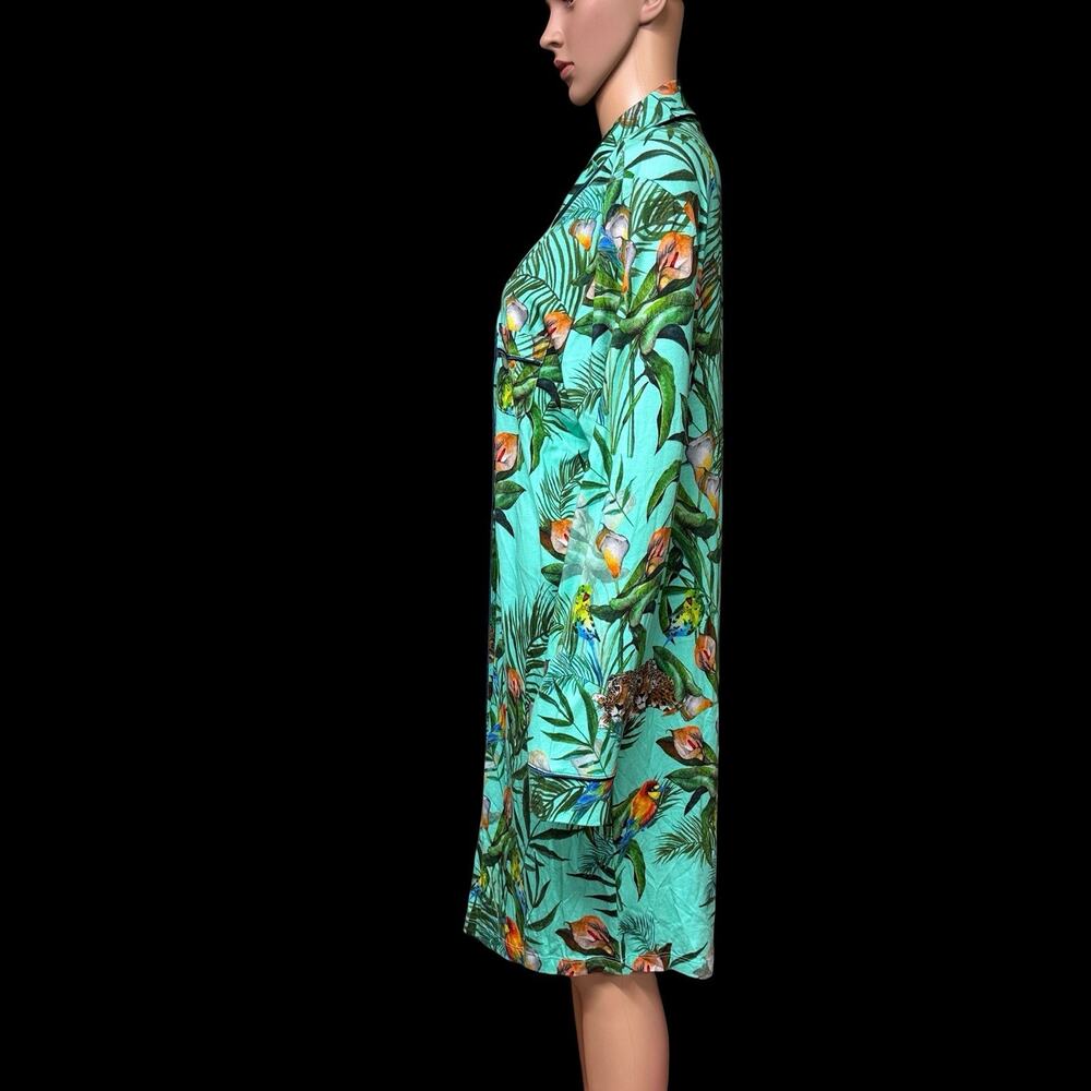 Johnny Was Taina Tropical Bird Print Sleep Shirt Nightgown XL NWT Pima Modal - Picture 9 of 13